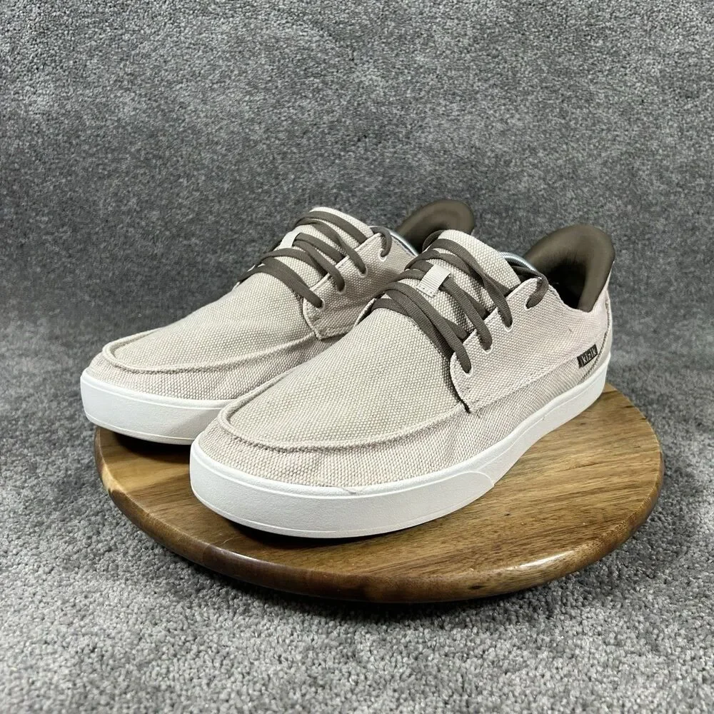 Kizik Porto Men’s Size 13 W Burlap Taupe Casual Boat Hands Free Shoes Used
